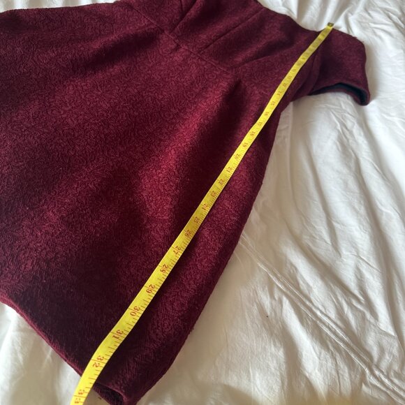 The Kooples burgundy dress - subtle floral brocade - excellent - Picture 5 of 7